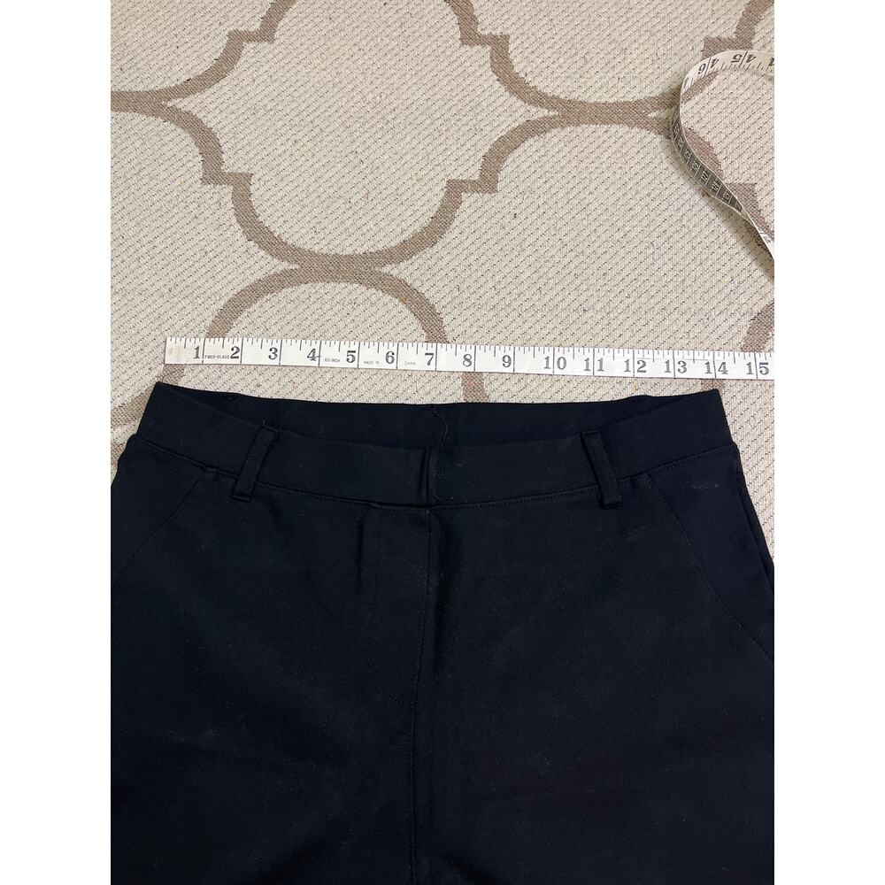 Quince Black ultra stretch ponte straight leg pants, size medium petite - Picture 6 of 15